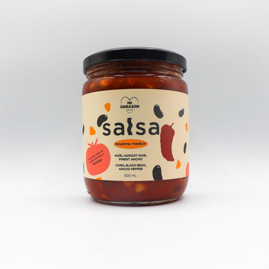 Salsa maïs, haricot noir, piment ancho