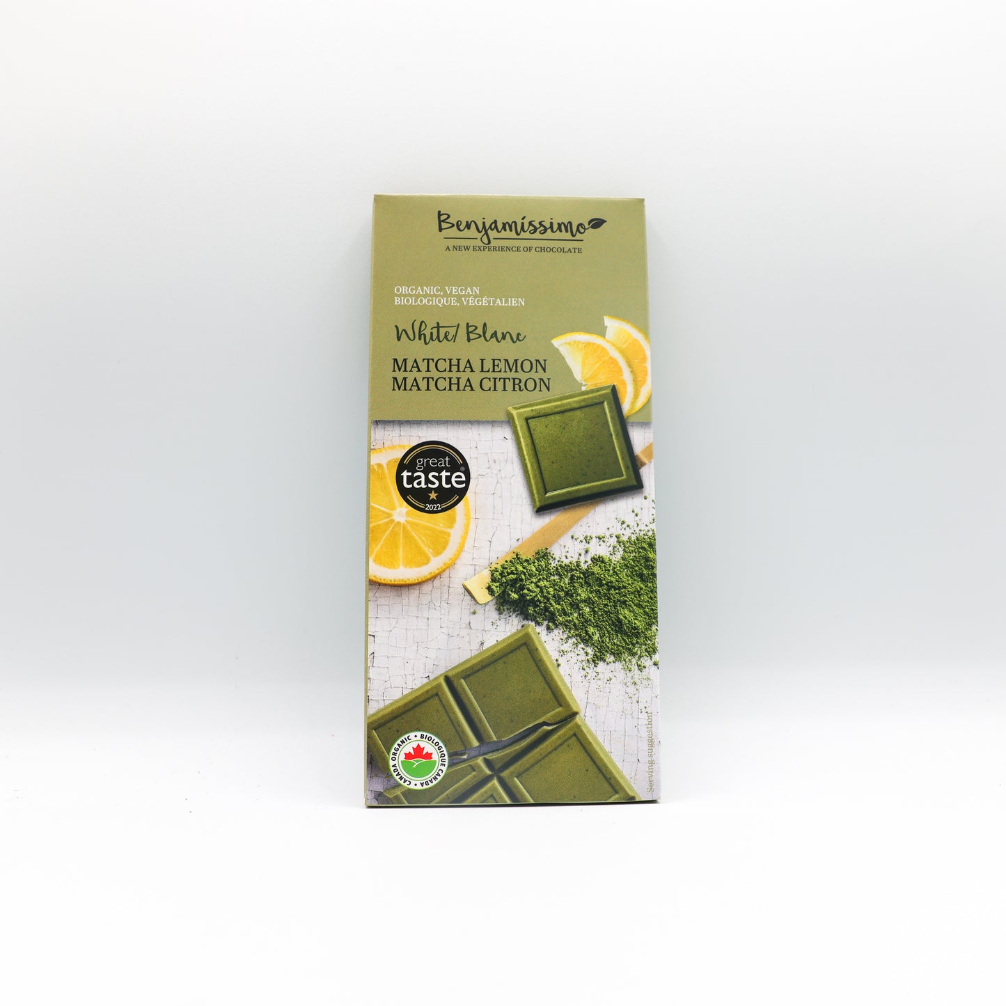 Chocolat végétalien matcha citron