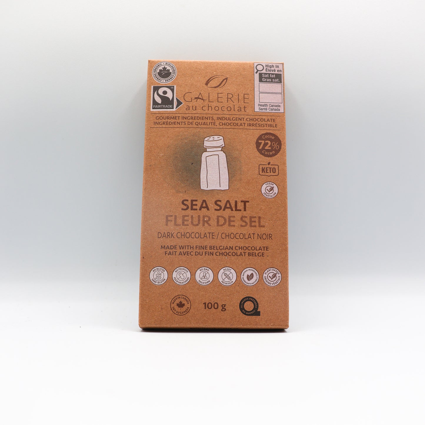 Chocolat noir fleur de sel 100g