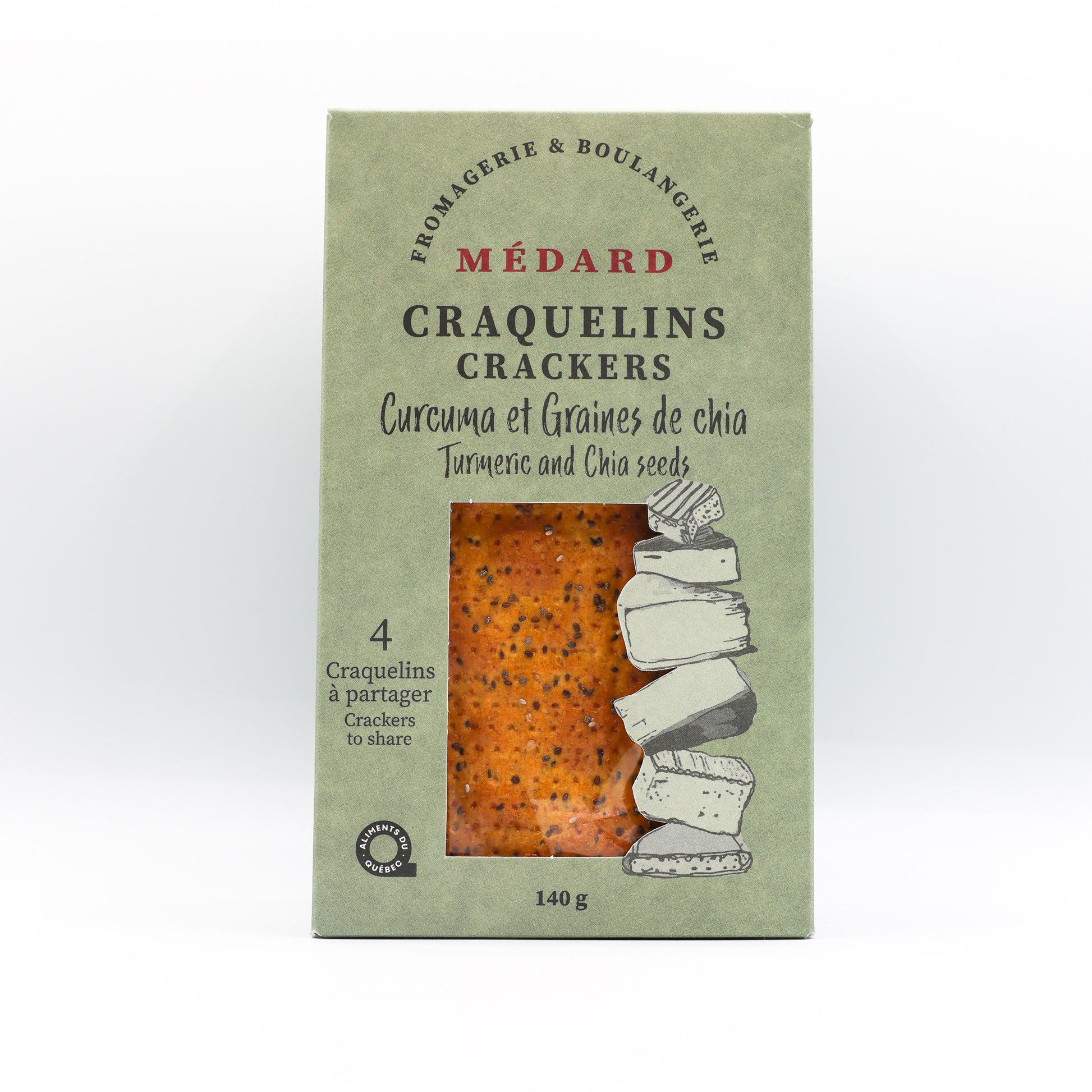 Craquelins curcuma & graines de chia