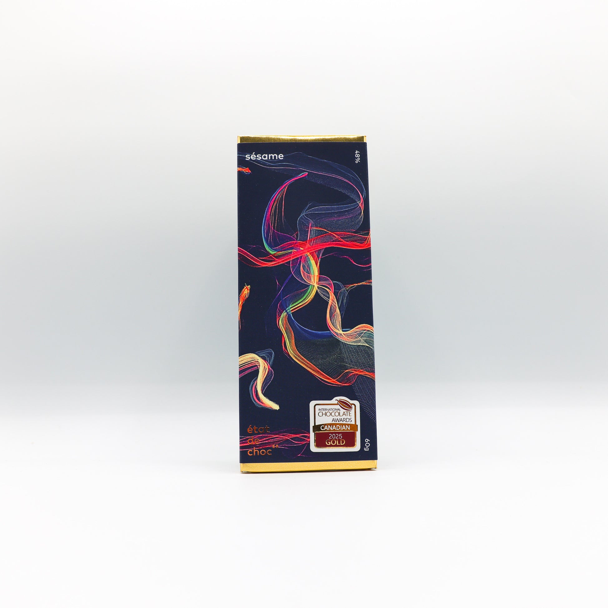 Barre chocolat sésame 48%