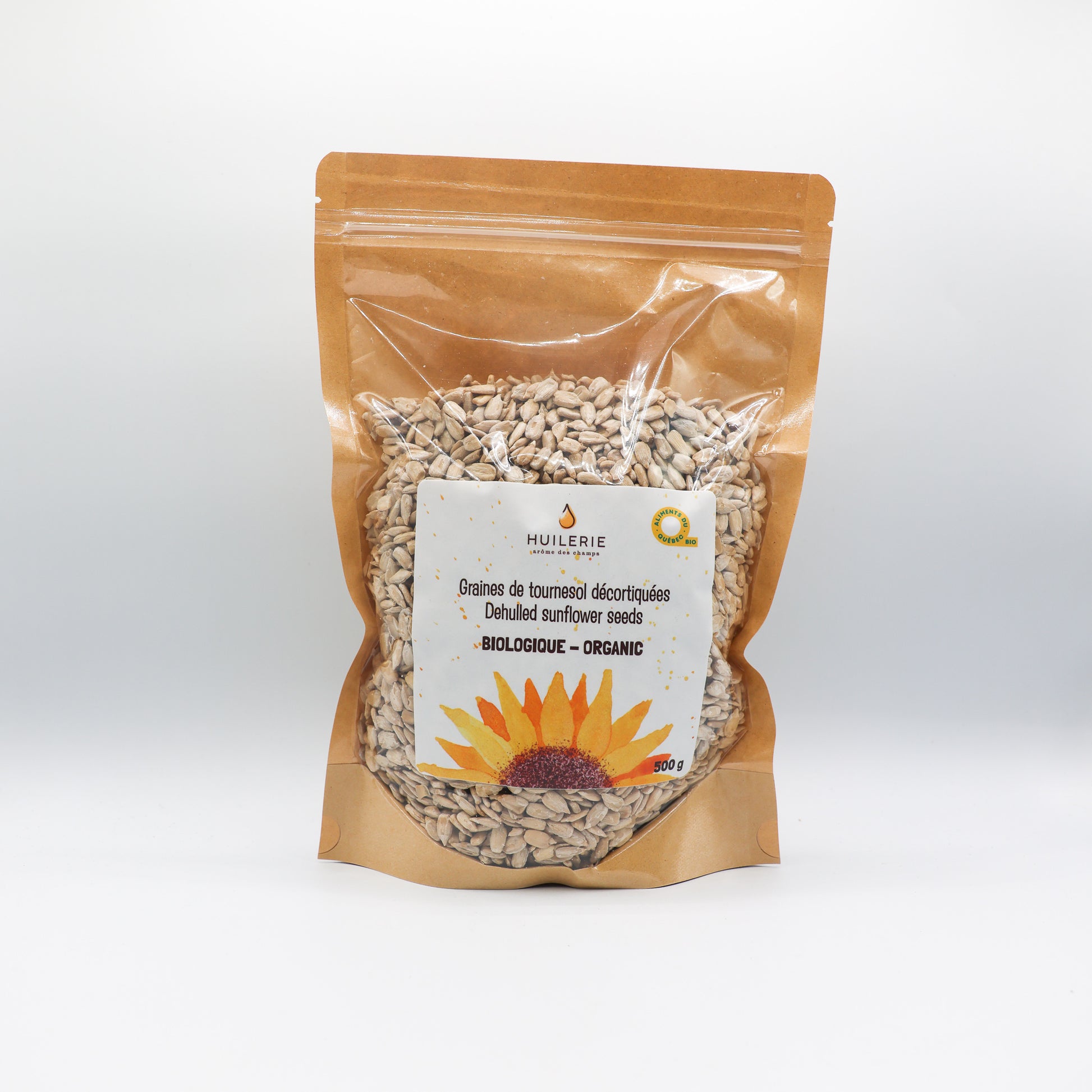 Graines de tournesol décortiquées biologiques