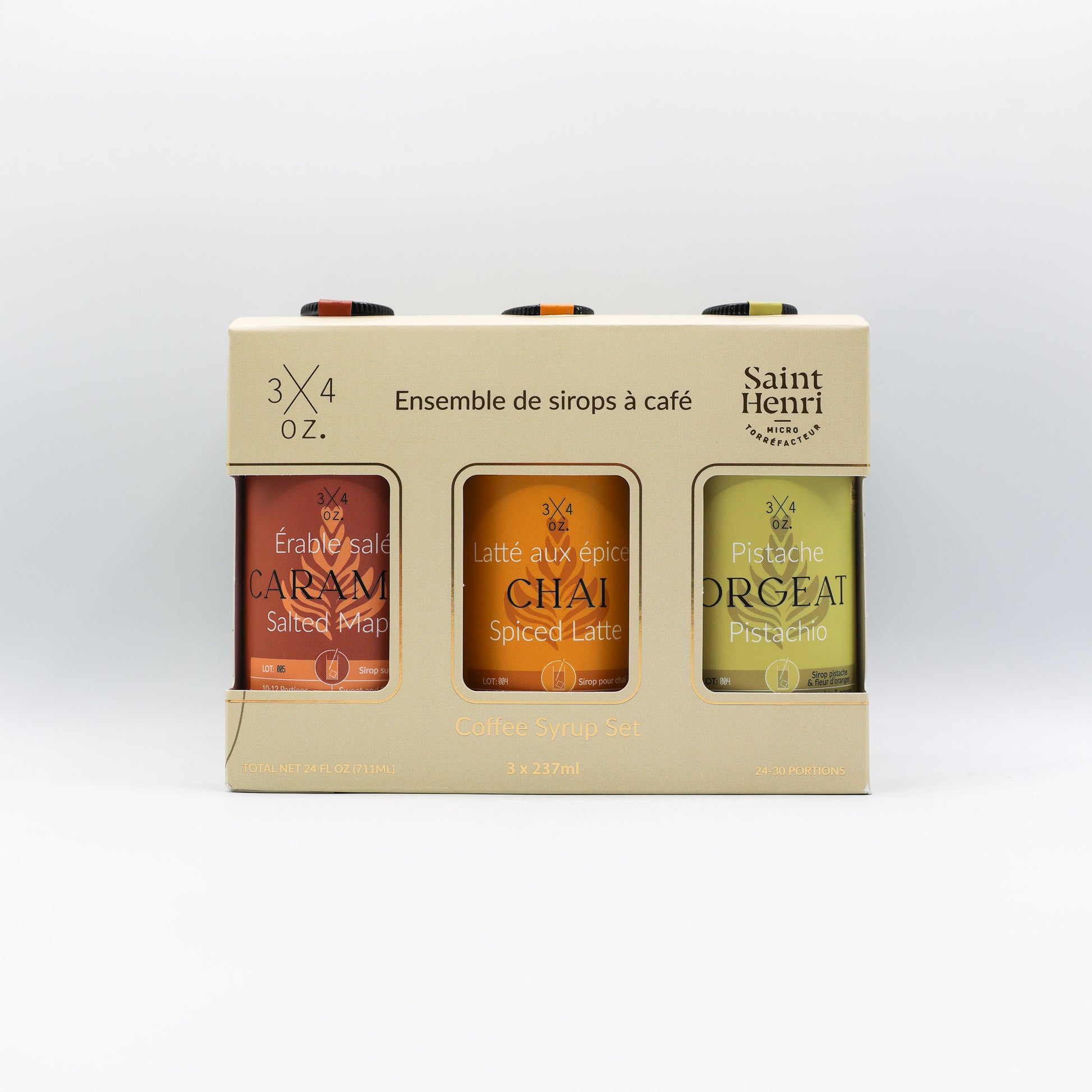 Ensemble de sirops à café