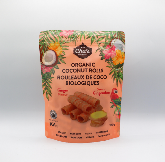 Rouleaux de coco biologiques gingembre