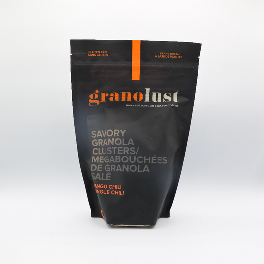 Megabouchées de granola salé mangue chili